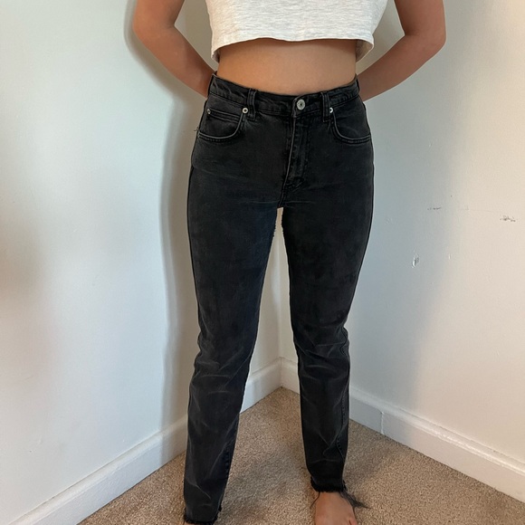 Pull & Bear Straight Leg Black Pants Size 6 Made in Turkey - Picture 6 of 14